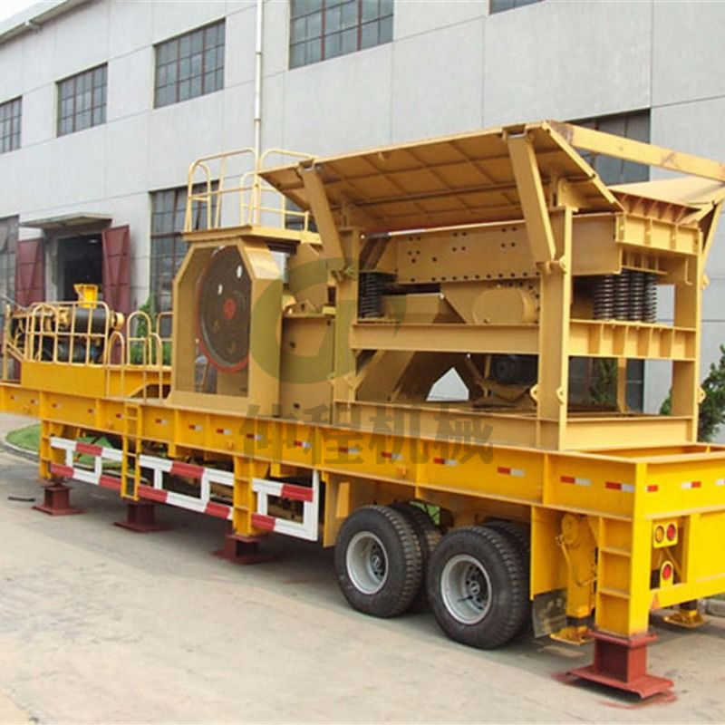 輪胎移動(dòng)鄂式破碎機